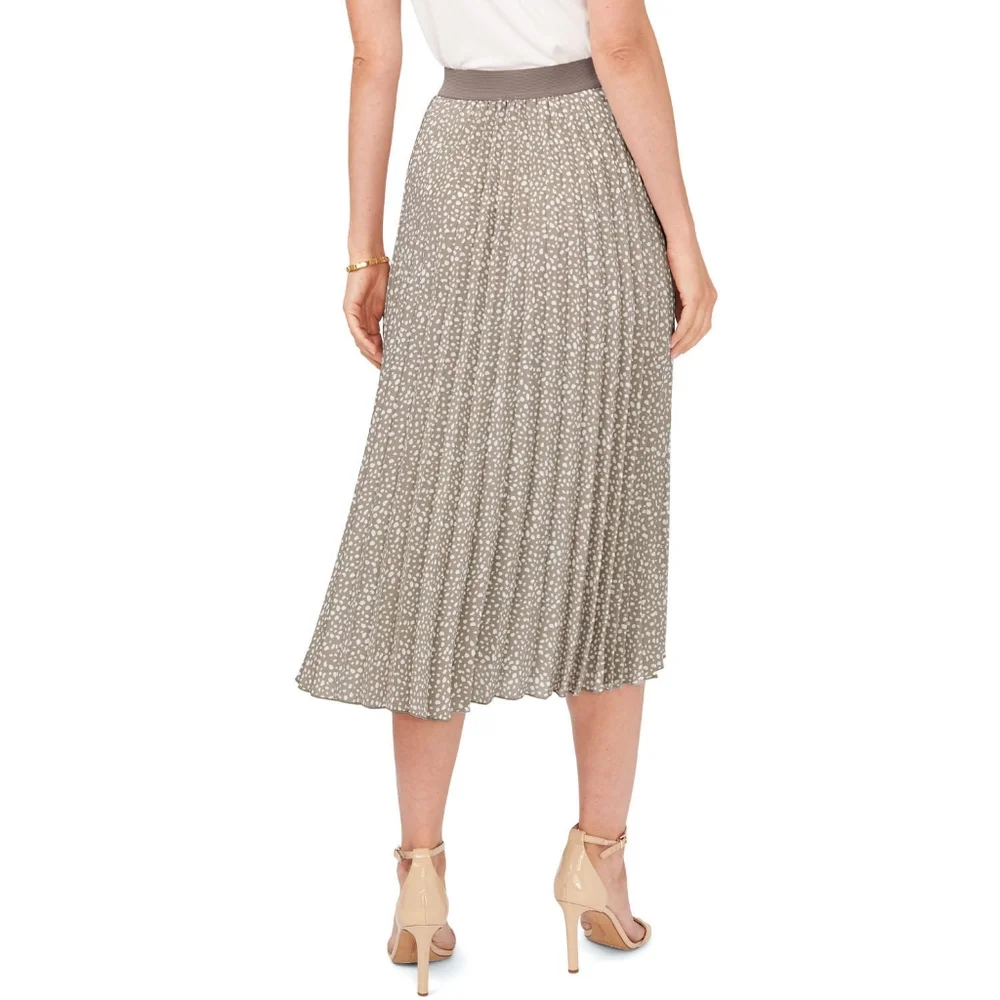 NWT Vince Camuto Womens Pull On Elastic Waist Pleated Midi Skirt - Picture 5 of 6